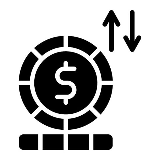 Currency Fluctuations Glyph Icon