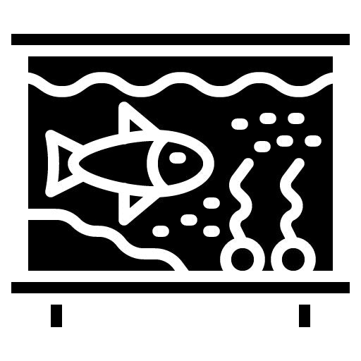 Fish Tank Glyph Icon | Fish and Seafood