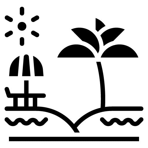 Beach Glyph Icon | Sun Protection