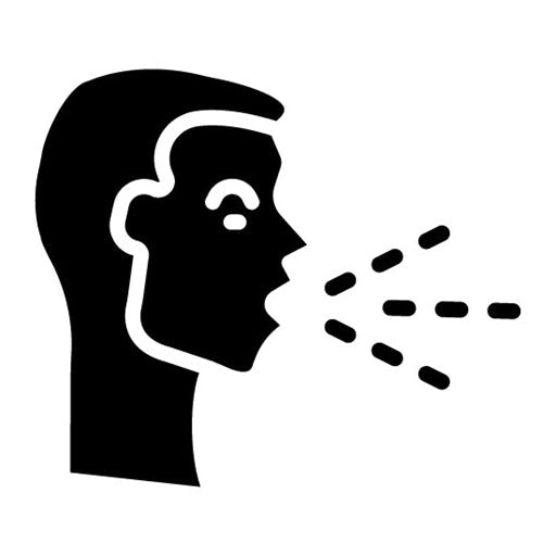 Coughing Person Glyph Icon