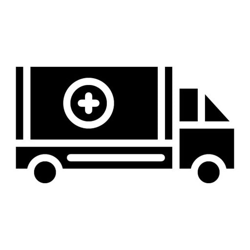 Mobile Clinic Glyph Icon