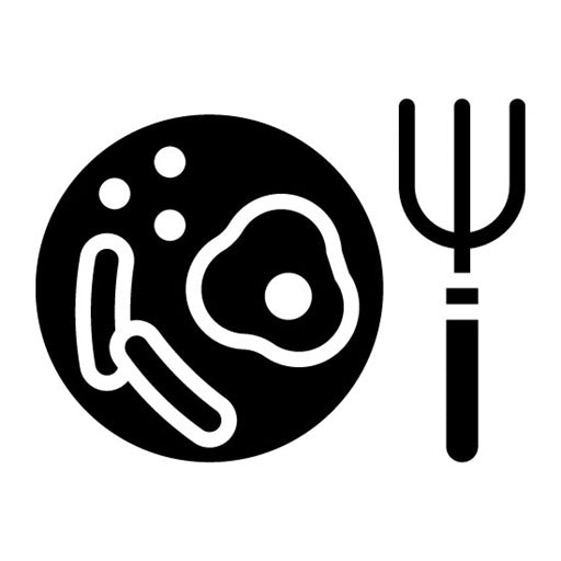 Breakfast Platter Glyph Icon
