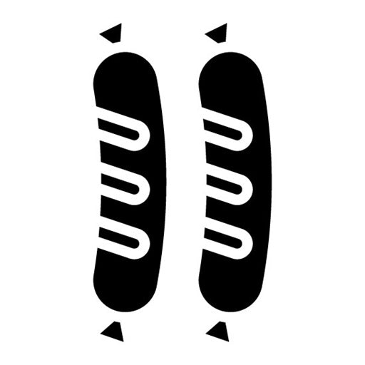 Breakfast Sausages Glyph Icon