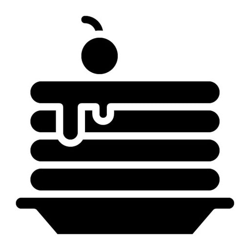Pancake Stack Glyph Icon