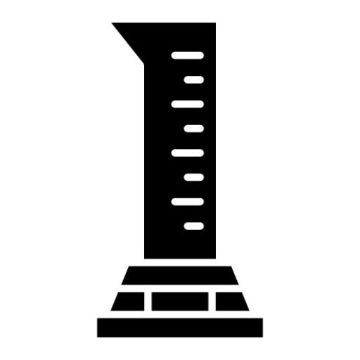 Graduated Cylinder Glyph Icon