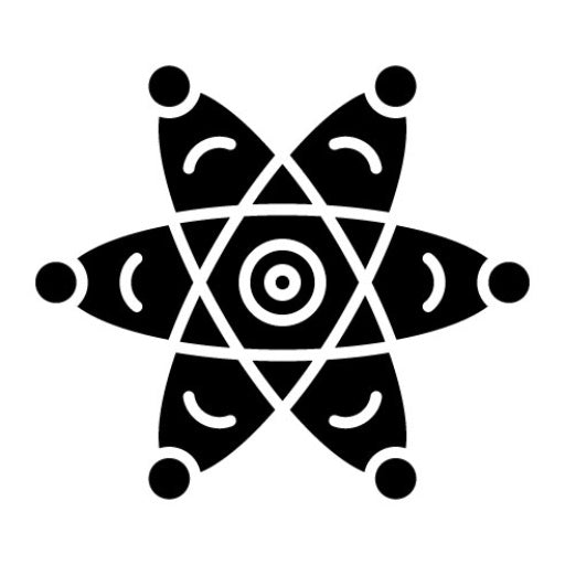 Atom Glyph Icon | Chemistry