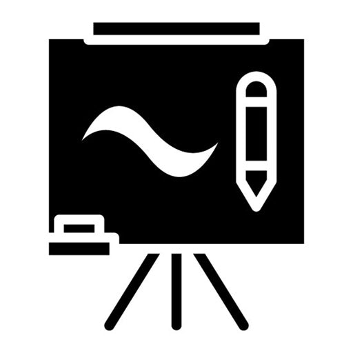 Whiteboard Glyph Icon
