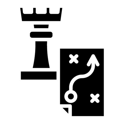 Strategy Glyph Icon | Thought Leadership
