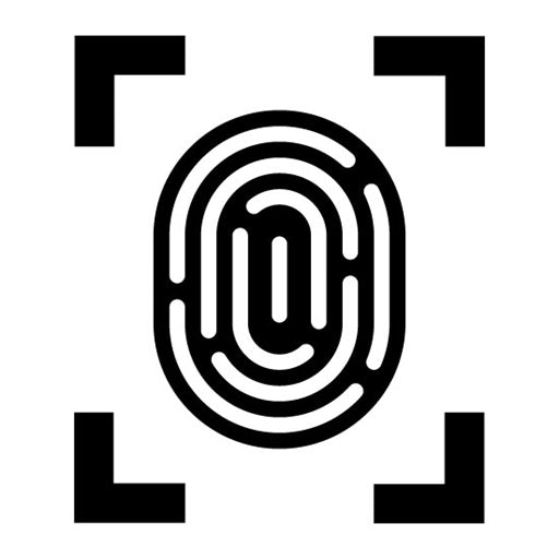 Biometric Sensor Glyph Icon
