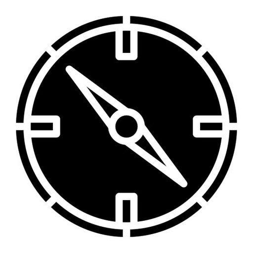 Compass Sensor Glyph Icon