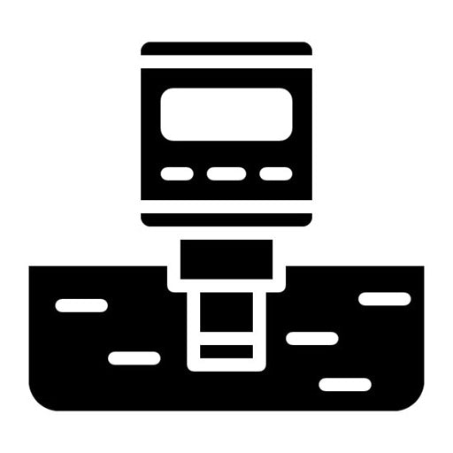 Soil pH Sensor Glyph Icon