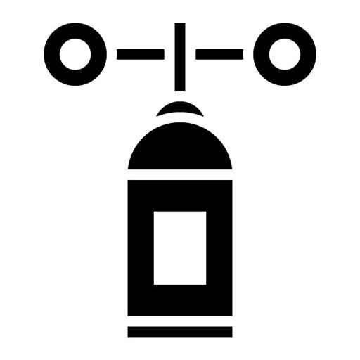 Wind Speed Sensor Glyph Icon