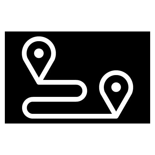 Running Route Glyph Icon