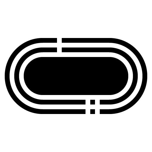Running Track Glyph Icon | Physical Wellbeing