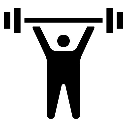 Weightlifting Glyph Icon | Physical Wellbeing