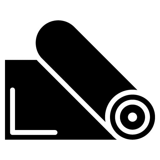 Yoga Mat Glyph Icon | Physical Wellbeing