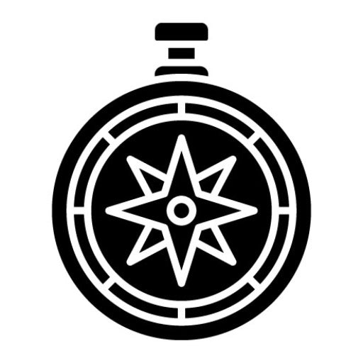 Compass Glyph Icon | History