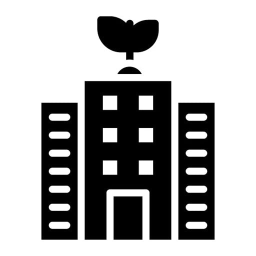Green Building Glyph Icon | World Environment Day