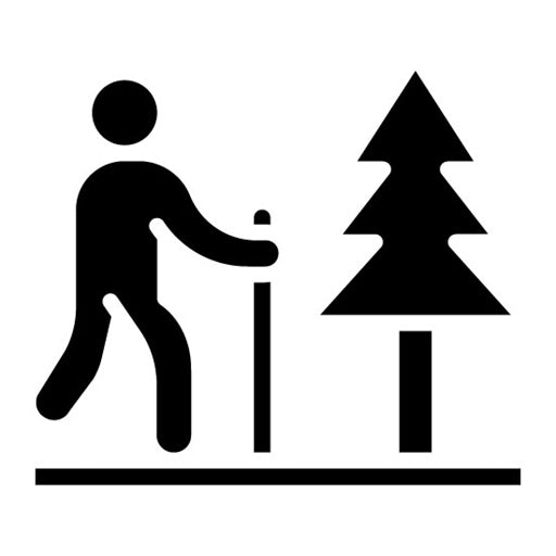 Nature Walk Glyph Icon