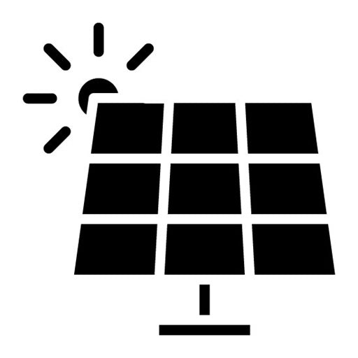 Solar Power Glyph Icon | World Environment Day