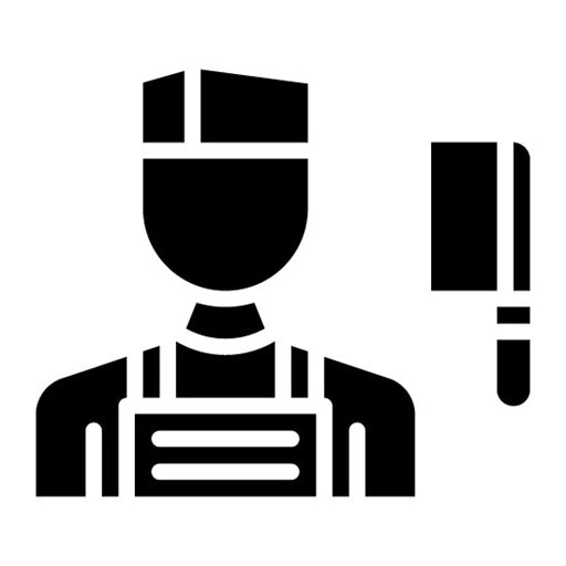 Butcher Glyph Icon | Eid al Adha