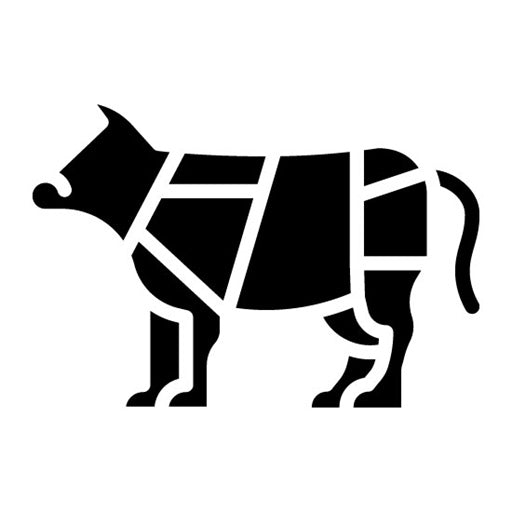 Cow 7 Parts Glyph Icon