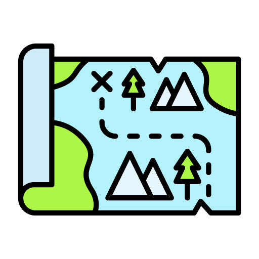 Treasure Map Filled Icon