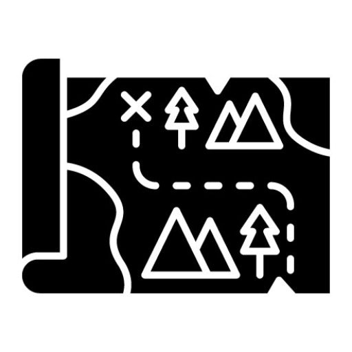 Treasure Map Glyph Icon