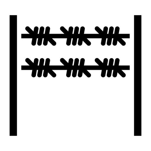 Barbed Wire Glyph Icon | World Refugee Day