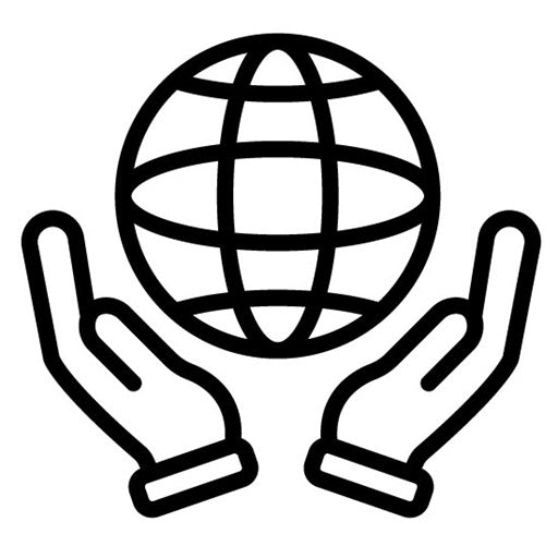 Globe with hands Icon