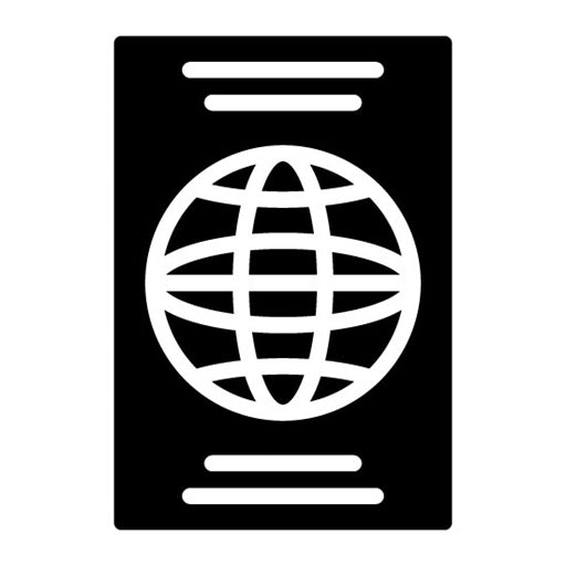 Passport Glyph Icon | World Refugee Day