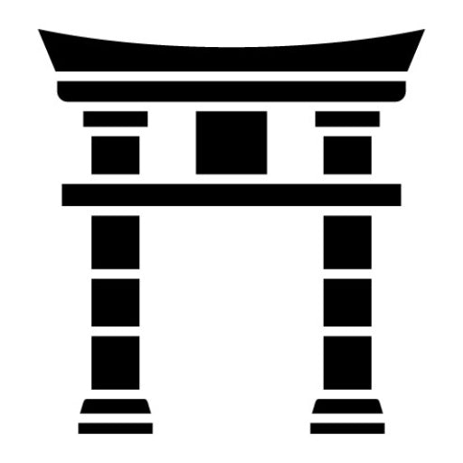Torii Gate Glyph Icon