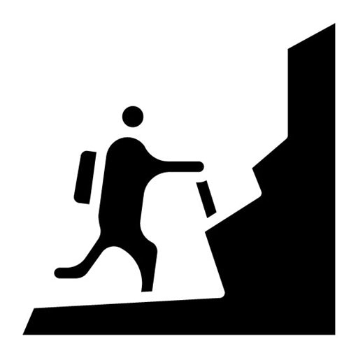 Climbing Glyph Icon