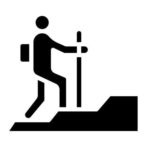 Hiking Glyph Icon