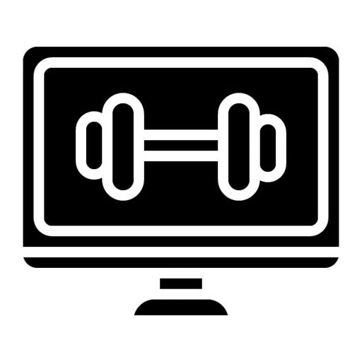 Virtual Workout Glyph Icon