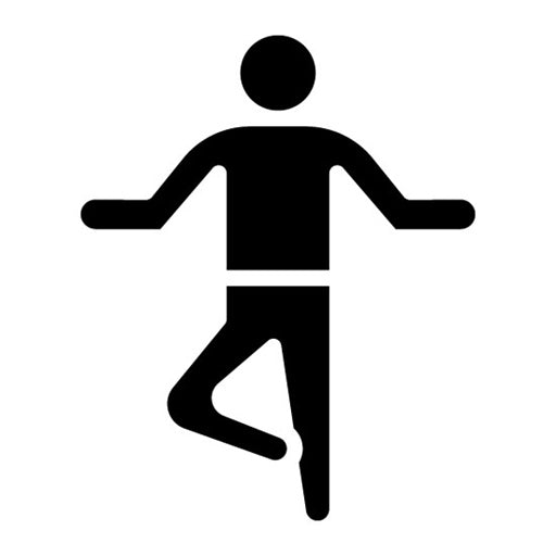 Yoga Pose Glyph Icon