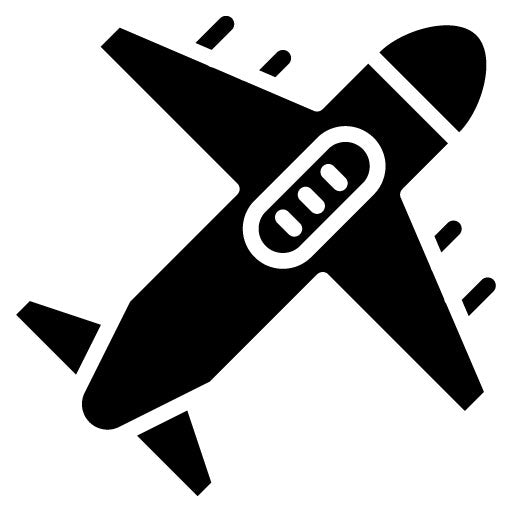 Airplane Glyph Icon