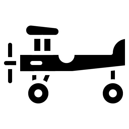 Biplane Glyph Icon