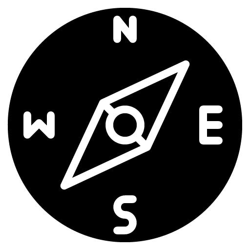 Compass Glyph Icon | Airplane