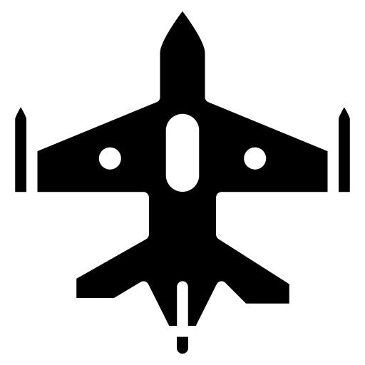 Fighter Jet Glyph Icon