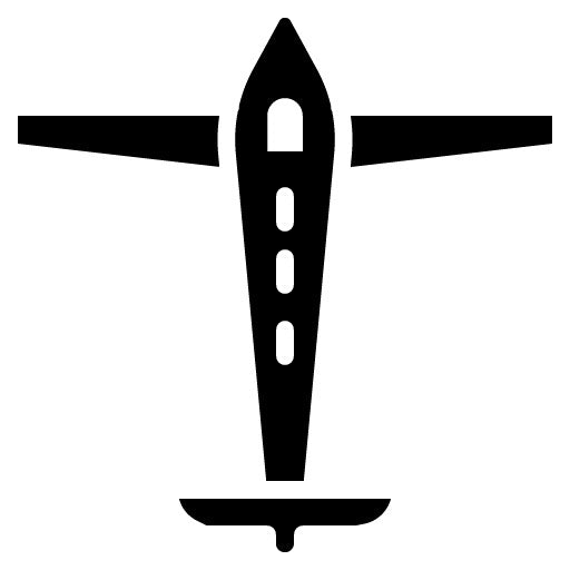 Glider Glyph Icon