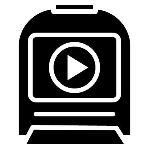 In flight Entertainment Glyph Icon