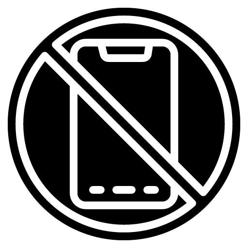 No Electronics Glyph Icon
