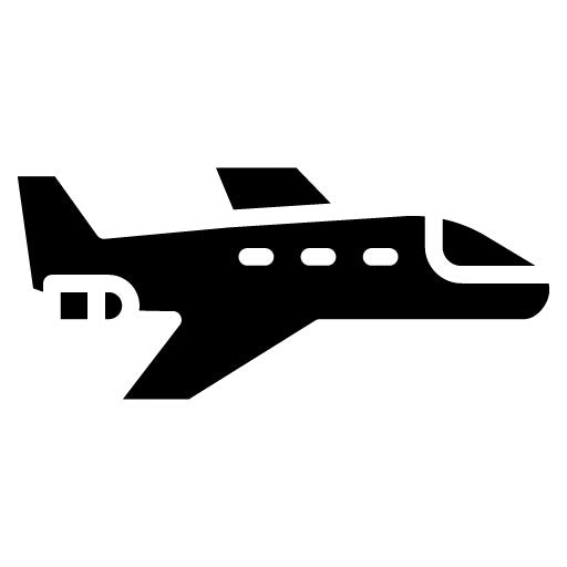 Private Jet Glyph Icon