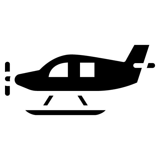 Seaplane Glyph Icon