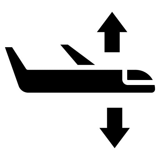 Turbulence Glyph Icon | Airplane