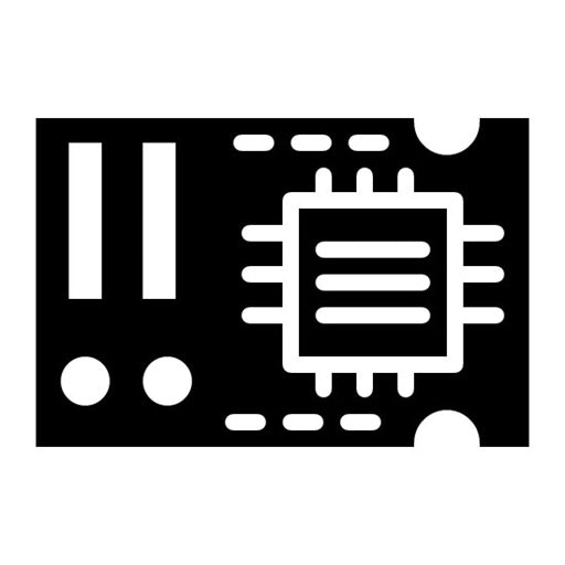 Circuit Board Glyph Icon | Virtual Lab