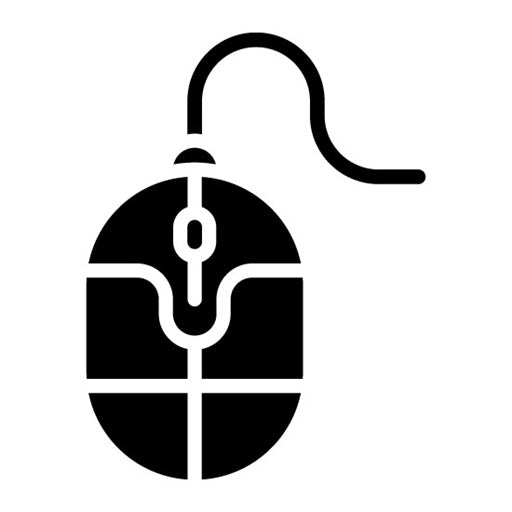 Computer Mouse Glyph Icon | Virtual Lab