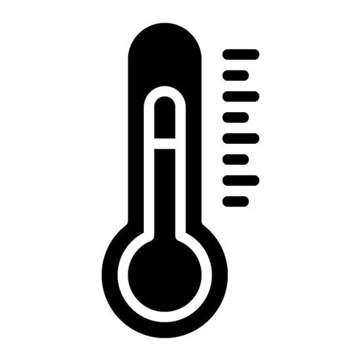 Thermometer Glyph Icon | Virtual Lab