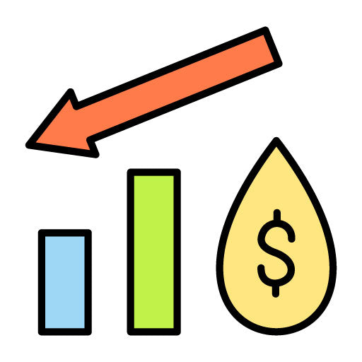 Oil Price Decrease Filled Icon